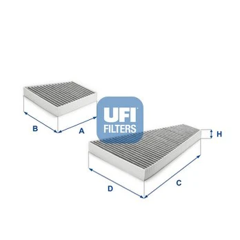 Filtras, salono oras UFI 54.302.00