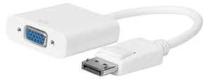 Adapteris MicroConnect Displayport, VGA, 0.15 m, balta