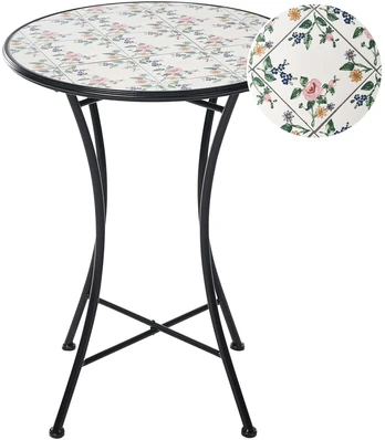 Beliani Bistro staliukas COLLIO 60 cm metalinis juodas
