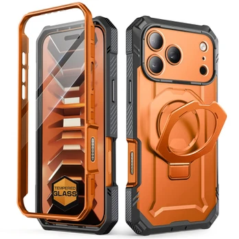 Oranžinis dėklas Apple iPhone 17 Pro / 18 Pro telefonui "Supcase Grip Pro MAG Magsafe"