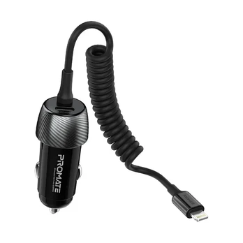 Promate PowerDrive-33PDI Car charger 33W / Lightning + USB-C