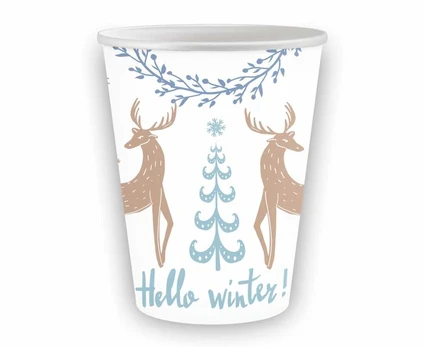 GoDan Hello Winter popieriniai puodeliai 250ml 6vnt