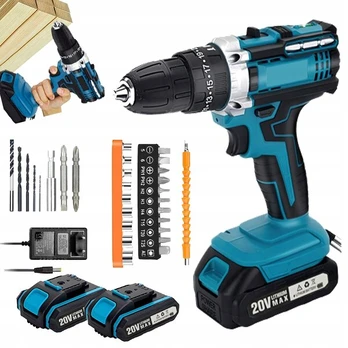 Elektrinis suktuvas-gręžtuvas, 20v, 1200mah, 2 greičiai