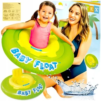 Intex Vaikiškas mokomasis plaukimo ratas, vaikiška plaukimo sėdynė 76cm