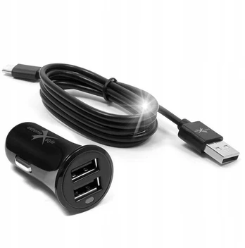 Automobilinis įkroviklis Extreme 2xusb +usb-c 1m
