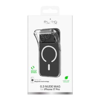 Puro Cover 0.3 Mag for iPhone 17 Pro, skaidrus - Dėklas