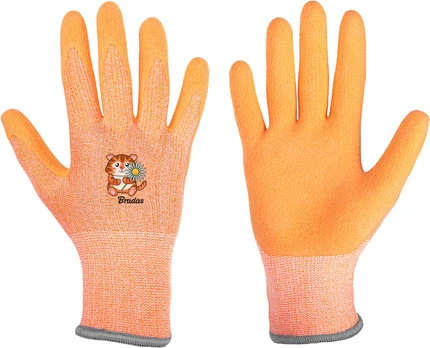 Apsauginės pirštinės Bradas TIGER, 3 dydis, oranžinės, 6 vnt.