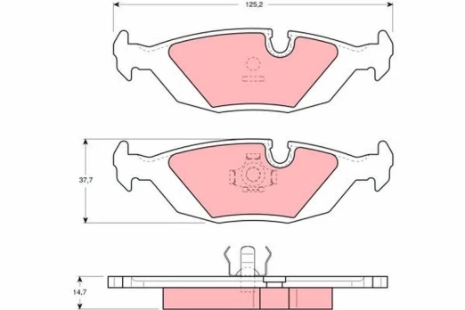 TRW GDB1068 Brake pad set