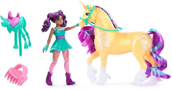 Lėlė su priedais Spin Master Unicorn Academy Ava & Leaf, 12 cm