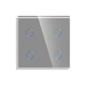 Keturpolis sensorinis jungiklio dangtelis Feelspot, pilkas, 47x47mm kaina