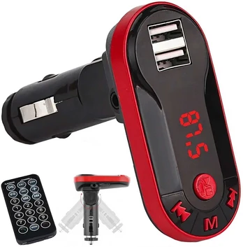 Retoo Transmiter FM automobilinis su ładowarką MP3 Bluetooth USB SD LCD