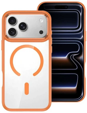 Dėklas ROAR case MAG BUMPER compatible with MagSafe for IPHONE 15 Pro oranžinis