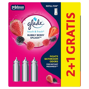Glade Touch & Fresh Bubble Berry Splash 2+1 Air Freshener Refill Set