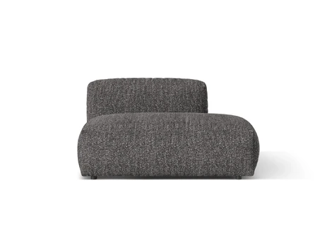 Boucle right sofa, "Martina", 2 Seats, 133x106x75, Anthracite