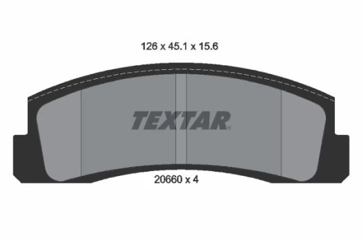 Stabdžių trinkelių rinkinys, diskinis stabdys TEXTAR 2066001