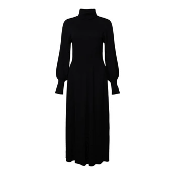 Midi suknelė moterims, Juoda, WoCollection