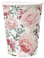 Kartoninės stiklinės Gorgeous Roses Paw 250ml/8vnt.