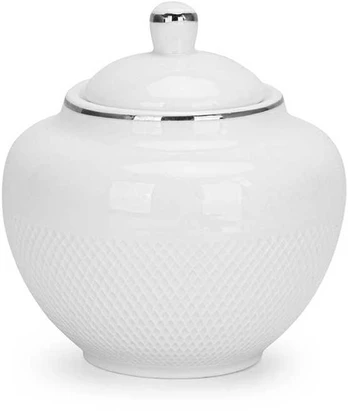 Fissman Porcelain sugar bowl 210 ml Platinum