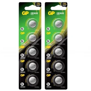 GP elementai CR1632, Lithium 3V, 10 vnt.