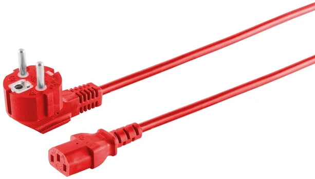Power Cord Schuko Angled - C13 3m Raudona MicroConnect Power