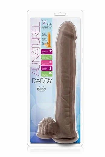 Blush Au Naturel Daddy 14" Sensa Feel Dual Density Intimate Model