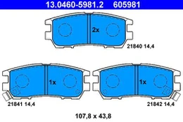 ATE 13.0460-5981.2 Brake pad set