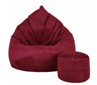 Sėdmaišis su pufu Sako Mega Premium Terra Velour XL, raudonas kaina