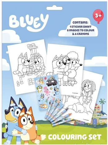 Kids Licensing Bluey Colouring set
