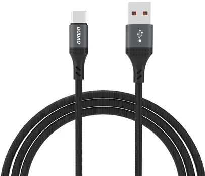 USB kabelis Dudao L3ST USB-A to USB-C 5A 2.0m juodas