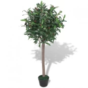 Dirbtinis lauramedis su vazonu, 120 cm, žalias kaina