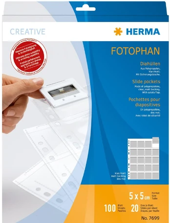 HERMA 7699 vardinių kortelių dėklas Permatomas