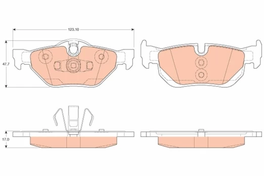 TRW GDB2050 Brake pad set