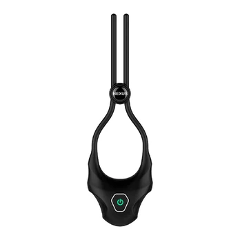 Nexus - Forge Vibrating Adjustable Lasso Silicone Cock Ring Juodas