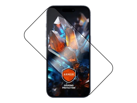 Ultra-resistant tempered glass FIXED Armor with Anti-dust applicator and AR layer for Apple iPhone 17 Pro, juodas