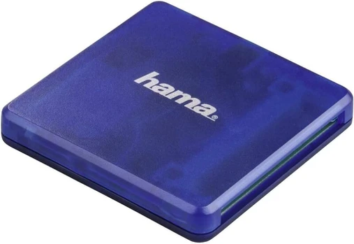 Hama usb 2.0 sd/microsd/cf multi kortelių skaitytuvas - mėlynas