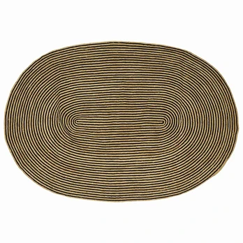 Kilimas Natūrali ir juoda 205 x 305 cm Džiutas