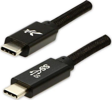 Kabelis USB Logo USB-C - USB-C 1 m Juodas