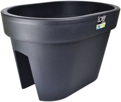 Balkono vazonas LOFLY RAILING, 40 cm, antracito