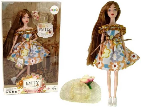 Lėlė Emily su skrybėle