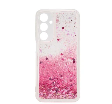 iLike Samsung Galaxy A15 silikoninis dėklas, vandens blizgesys, rožinis