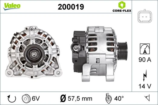 Kintamosios srovės generatorius VALEO 200019