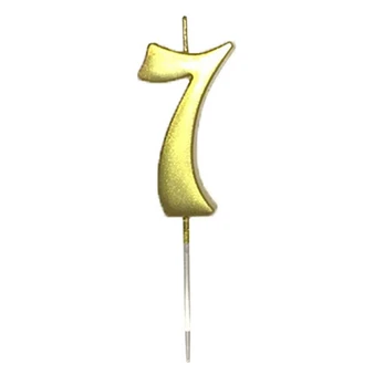 Auksinė žvakutė skaičius "7"