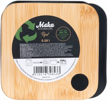 Maisto saugojimo indas Maku 639843, 0.28 l, ruda sp./juoda sp.