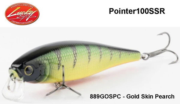 Lucky Craft Floating Pointer 100 SSR 889GOSPC Gold Skin Pearch 10 cm