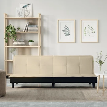 Sofa-lova, audinys : Spalva - kreminė
