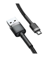 Juodas USB-A - MicroUSB 2.4A 100cm laidas "Baseus Cafule"