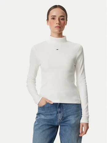 Tommy Jeans Palaidinė Essential DW0DW19830 Balta Slim Fit