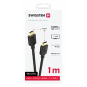 Swissten HDMI to HDMI 4K Cable 1m kaina