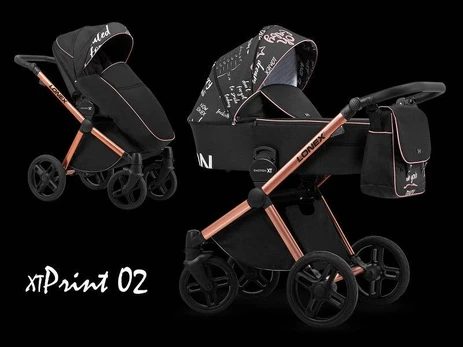 Vaikiškas vežimėlis LONEX EMOTION XT Print02 2in1
