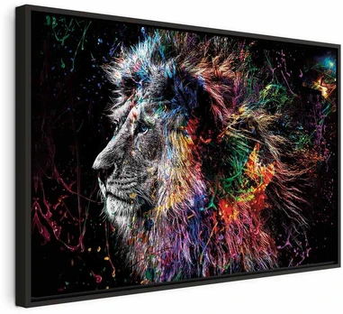 Artgeist Paveikslas - Crazy Lion (1 Part) Wide